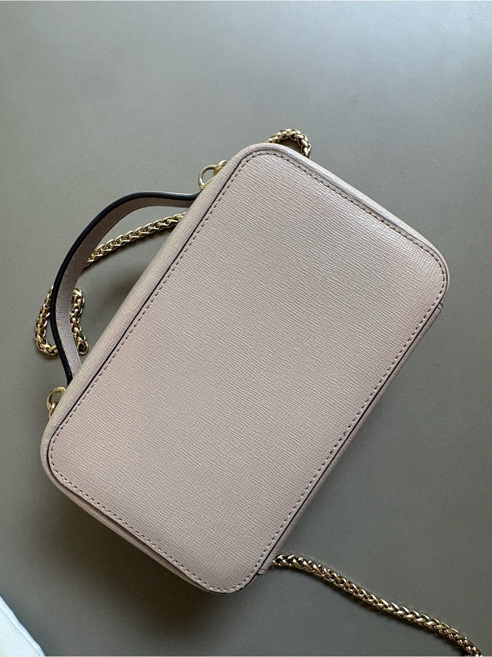 Furla Blush Leather Crossbody Camera Bag with Gold Chain - Picture 4 of 6
